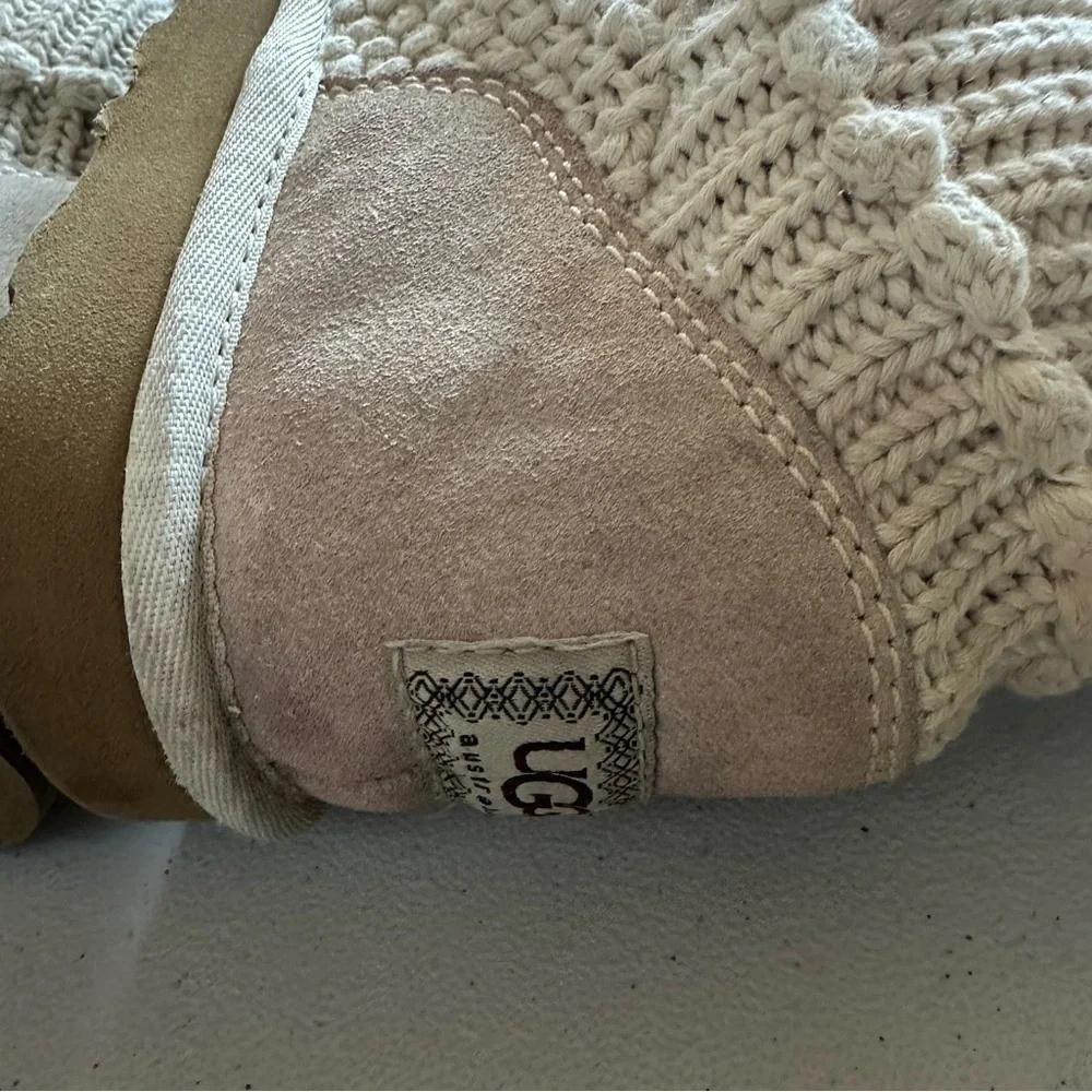 UGG Australia 'Classic Argyle' sweater knit boot in a neutral color